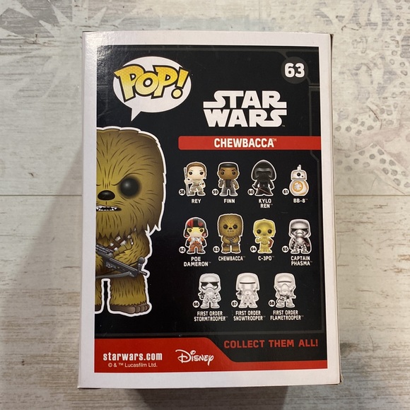 Funko Pop Chewbacca Flocked #63 Star Wars Exclusive Bobble Head - Picture 7 of 12